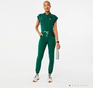 Figs hunter green Rafaela jumpsuit